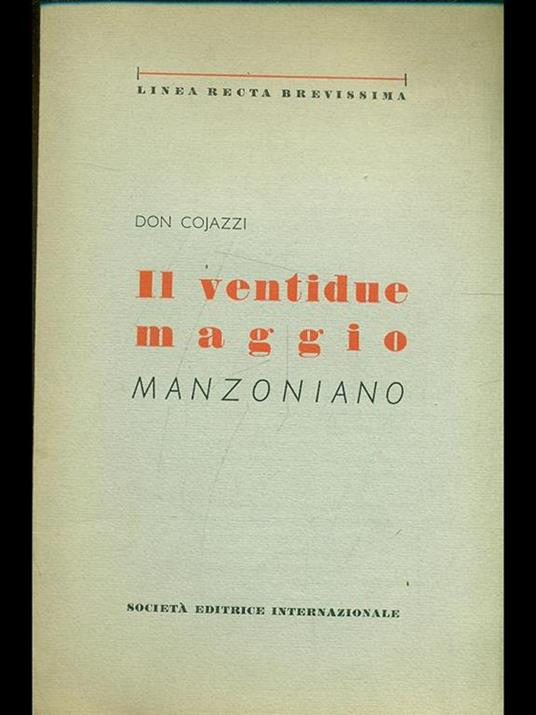 Il ventidue maggio manzoniano - Antonio Cojazzi - 2