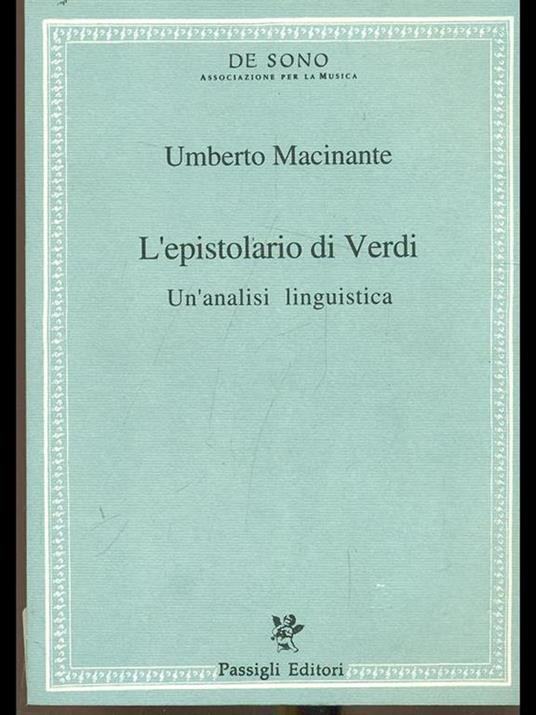 L' epistolario di Verdi. Un'analisi linguistica - Umberto Macinante - 8