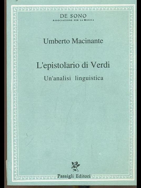 L' epistolario di Verdi. Un'analisi linguistica - Umberto Macinante - 5