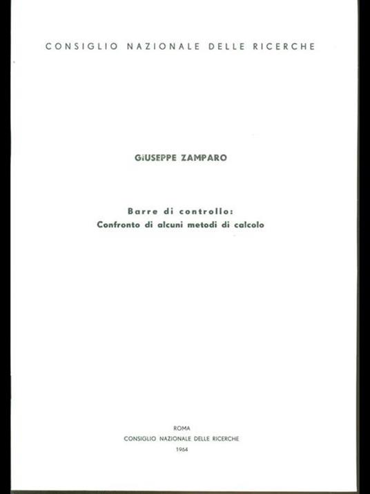 Barre di controllo: Confronto di alcuni metodi di calcolo - 2