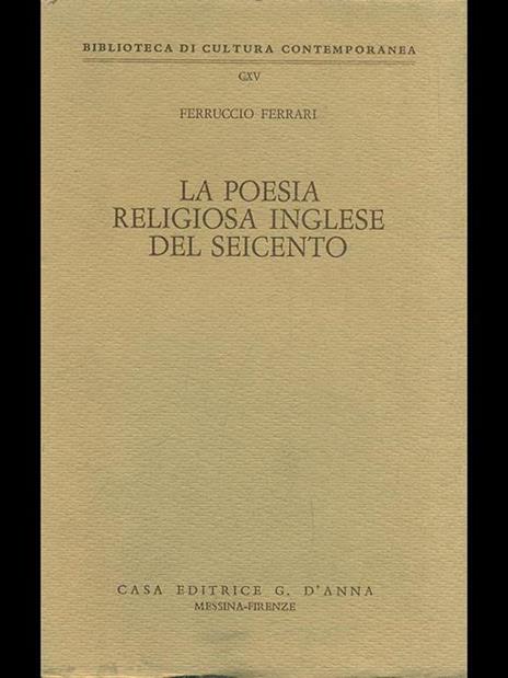 La poesia religiosa inglese del seicento - 3