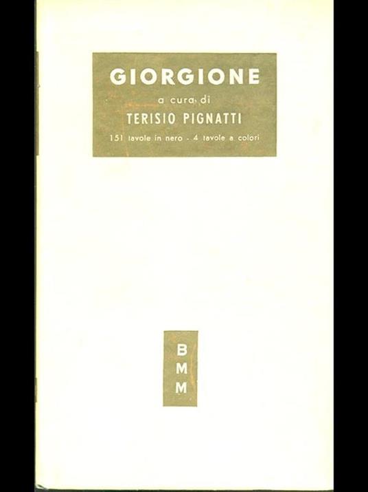 Giorgione - Terisio Pignatti - copertina