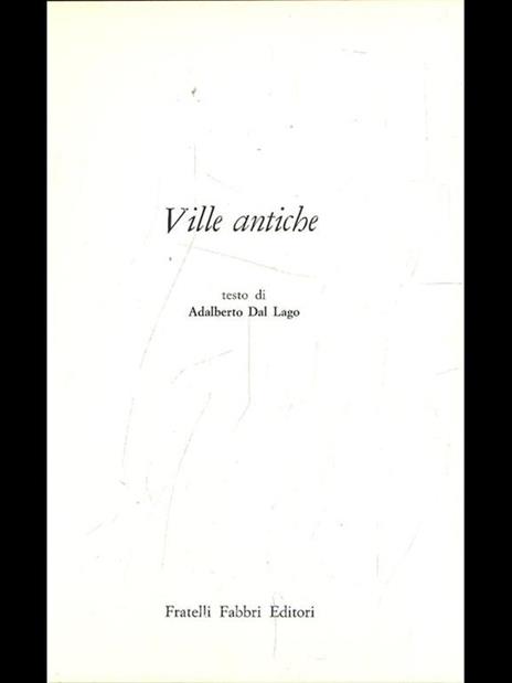 Ville antiche - Adalberto Dal Lago - copertina