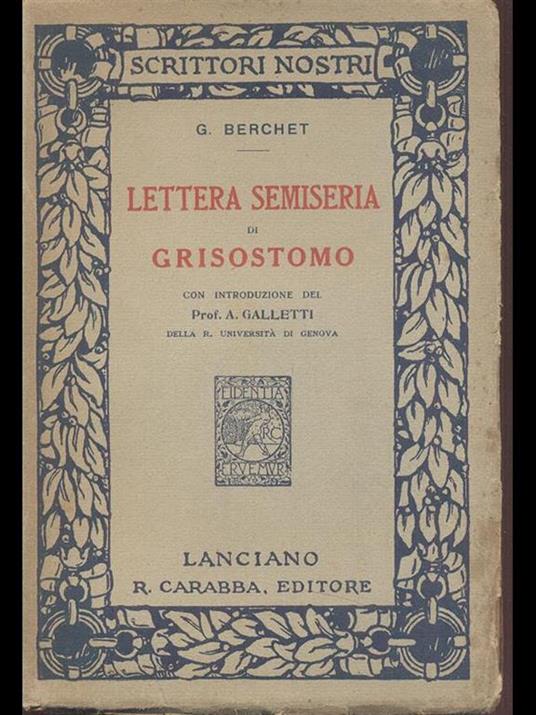 Lettera semiseria di Grisostomo - 2