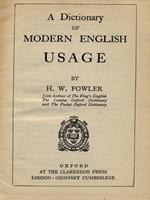 A dictionary of modern english usage