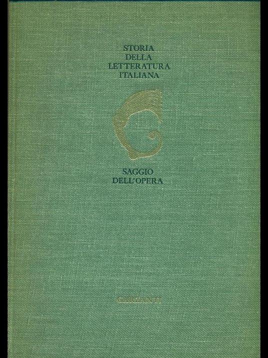 Storia della letteratura italiana. Saggio dell'opera - Emilio Cecchi,Natalino Sapegno - 2