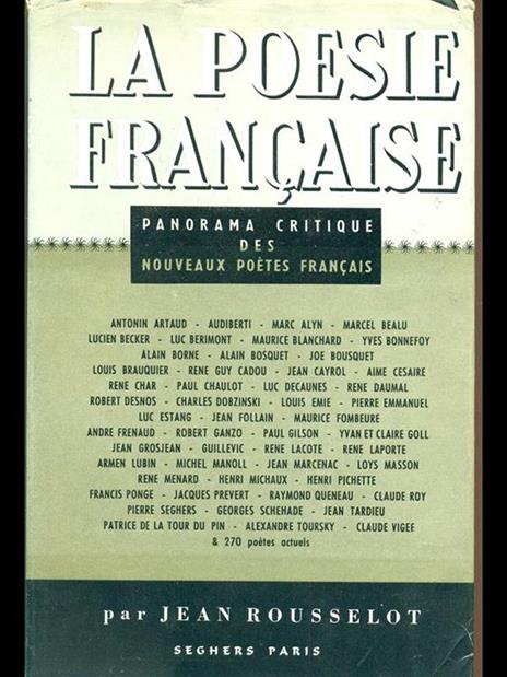 Les Nouveaux poetes français - Jean Rousselot - copertina