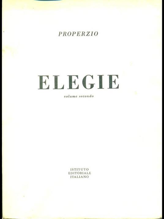 Elegie. Vol. 2 - Sesto Properzio - 4