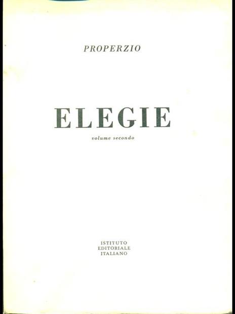 Elegie. Vol. 2 - Sesto Properzio - 9