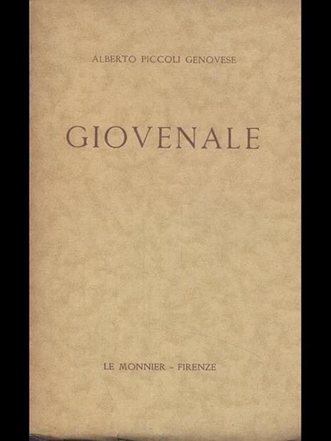 Giovenale - Alberto Piccoli Genovese - copertina