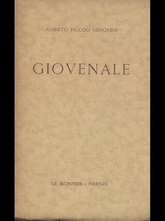 Giovenale - Alberto Piccoli Genovese - copertina