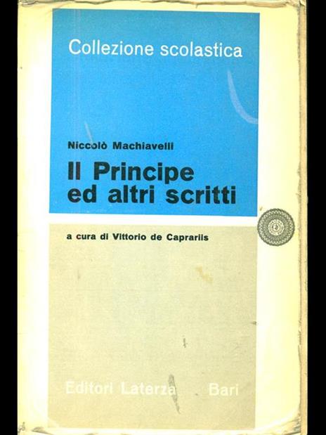 Il Principe ed altri scritti - Niccolò Machiavelli - copertina