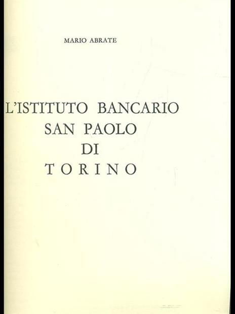 L' Istituto Bancario San Paolo di Torino - Mario Abrate - copertina