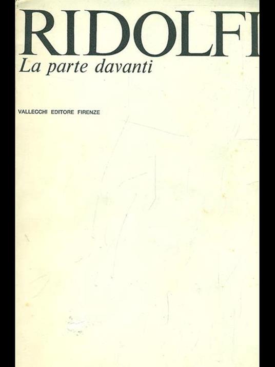 La parte davanti - Roberto Ridolfi - copertina