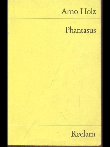 Phantasus - Arno Holz - copertina
