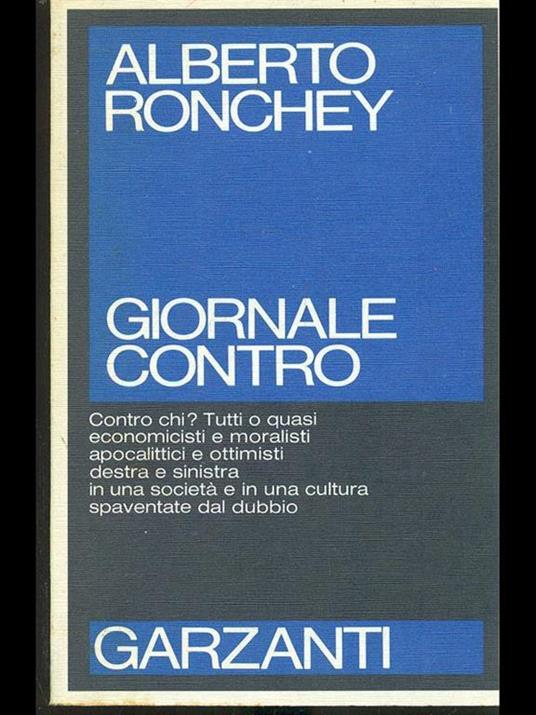 Giornale contro - Alberto Ronchey - copertina