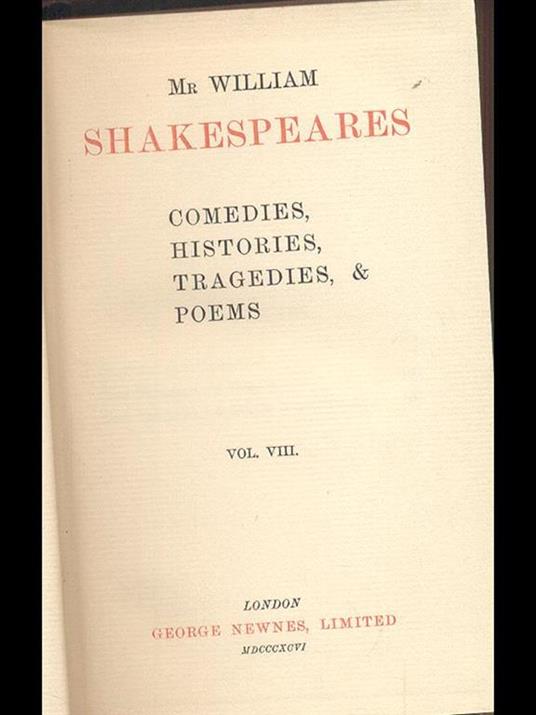 Shakespeares Vol. VIII - William Shakespeare - 11