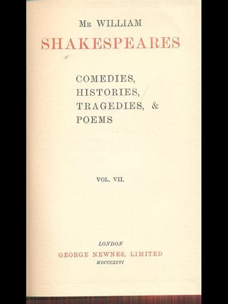 Shakespeares Vol. VII - William Shakespeare - 2