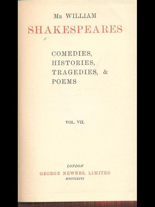 Shakespeares Vol. VII - William Shakespeare - 7