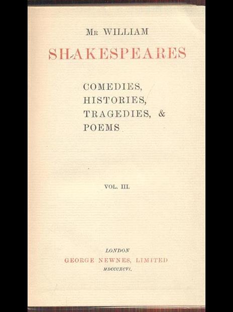 Shakespeares Vol. III - William Shakespeare - 3