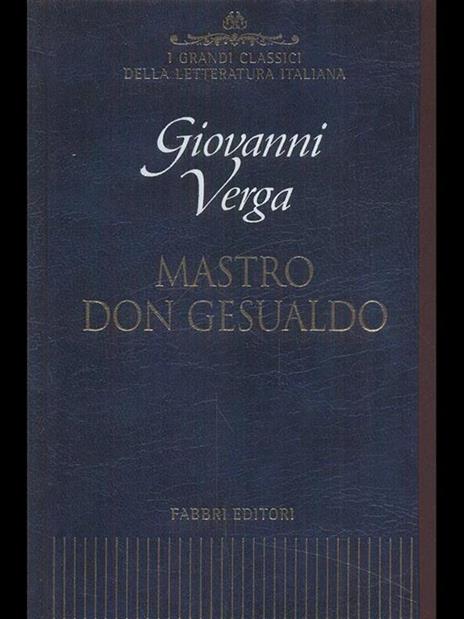 Mastro don Gesualdo - Giovanni Verga - copertina