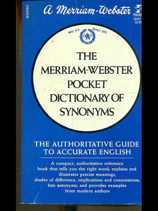 The Merriam-Webster pocket dictionary of synonyms - 2