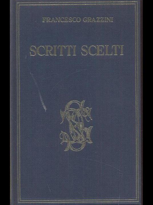 Scritti scelti - Antonfrancesco Grazzini - copertina