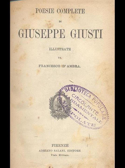 Poesie - Giuseppe Giusti - 2