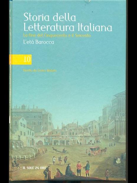 Storia della letteratura Italiana 10. L' età Barocca - copertina