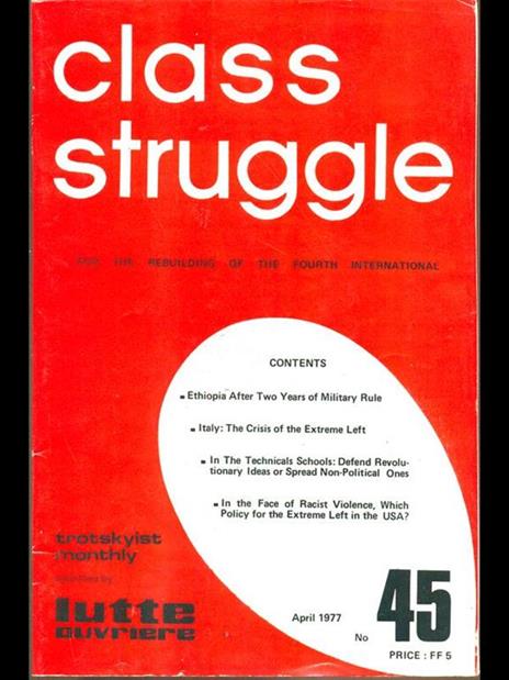 Class struggle n. 45 april 1977 - copertina