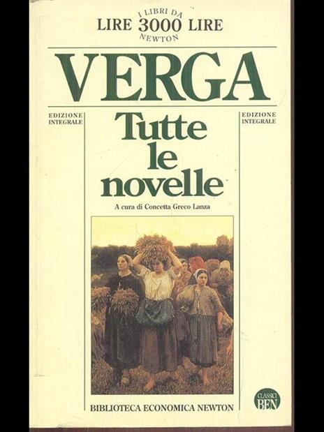 Tutte le novelle. 2 floppy disk - Giovanni Verga - copertina