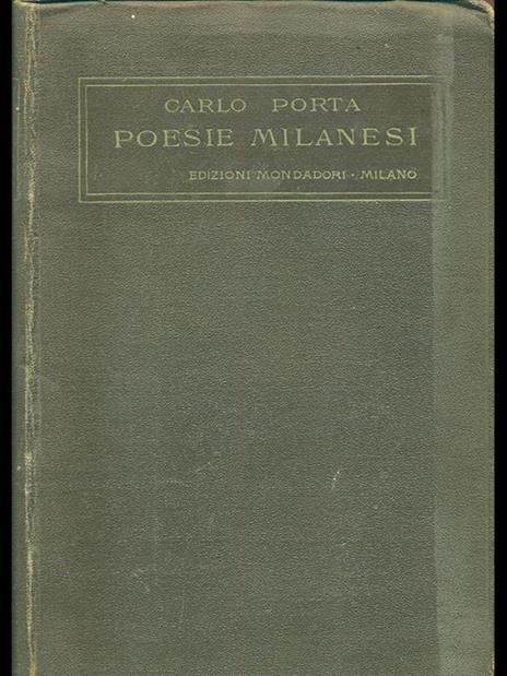 Poesie milanesi - Carlo Porta - Libro Usato - Mondadori - | IBS