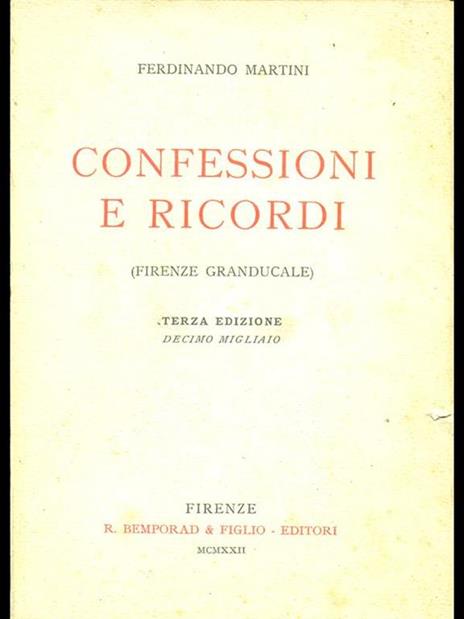 Confessioni e ricordi - Ferdinando Martini - 8