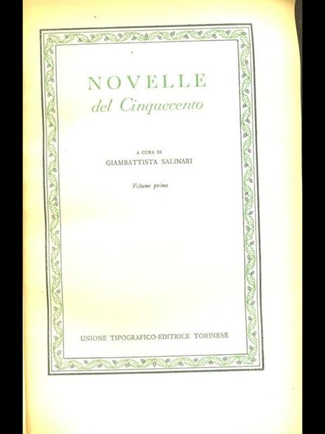 Novelle del 500 I - copertina