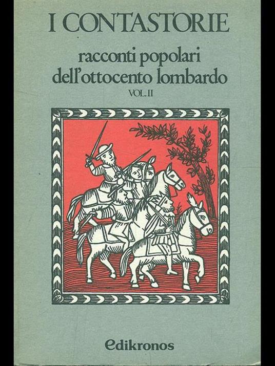 I contastorie. Racconti popolari dell'ottocento lombardo vol. 1 - copertina