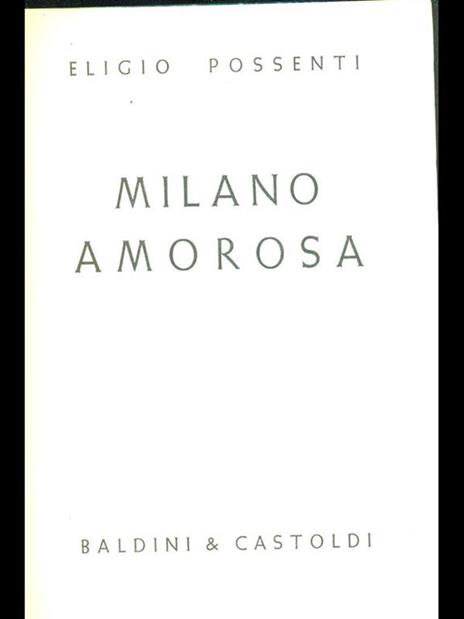 Milano amorosa - Eligio Possenti - copertina