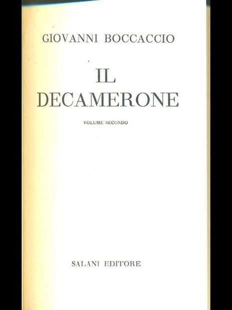 Il Decamerone - Giovanni Boccaccio - copertina