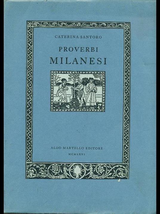 Proverbi milanesi - Caterina Santoro - copertina