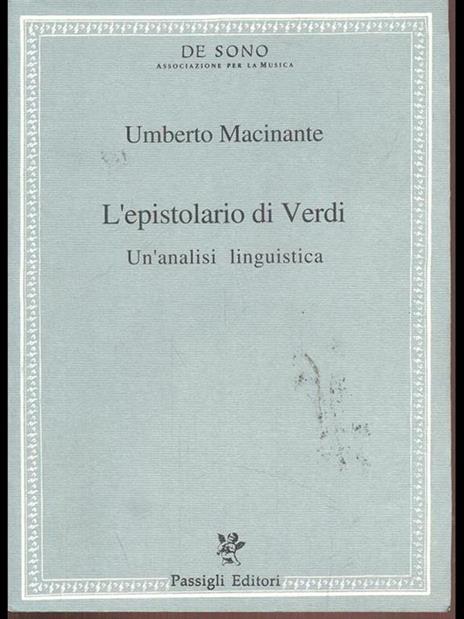 L' epistolario di Verdi. Un'analisi linguistica - Umberto Macinante - 6