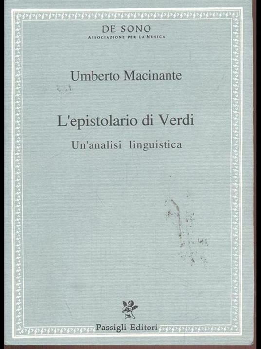 L' epistolario di Verdi. Un'analisi linguistica - Umberto Macinante - 8