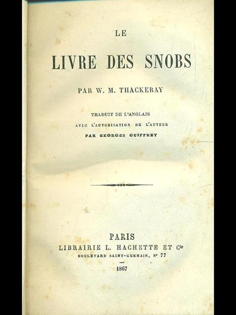 Le livre des snobs - William M. Thackeray - 7