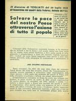 Salvare la pace del nostro paeseattraverso l'azione di tutto il popolo