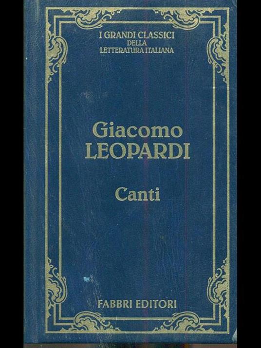 Canti - Giacomo Leopardi - 4