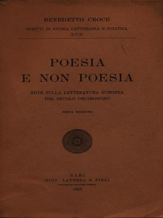 Poesia e non poesia - Benedetto Croce - 3