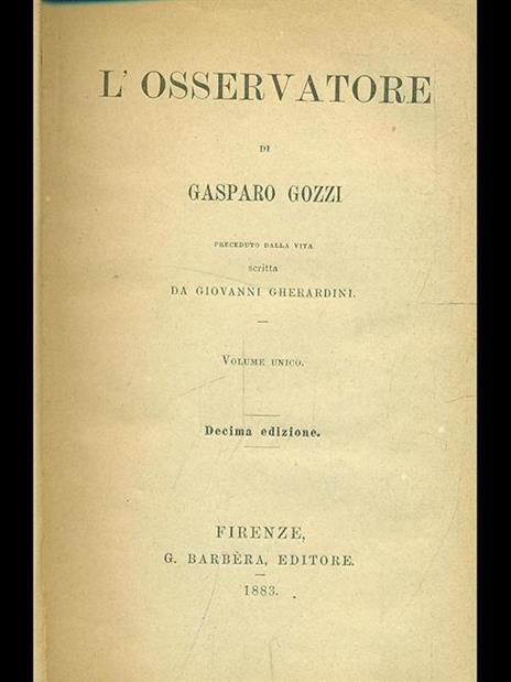 L' osservatore - Gasparo Gozzi - 10
