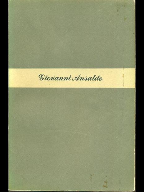 Il ministro della buona vita - Giovanni Ansaldo - copertina