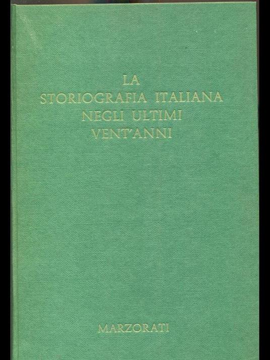 La storiografia italiana negli ultimi vent'anni II - copertina