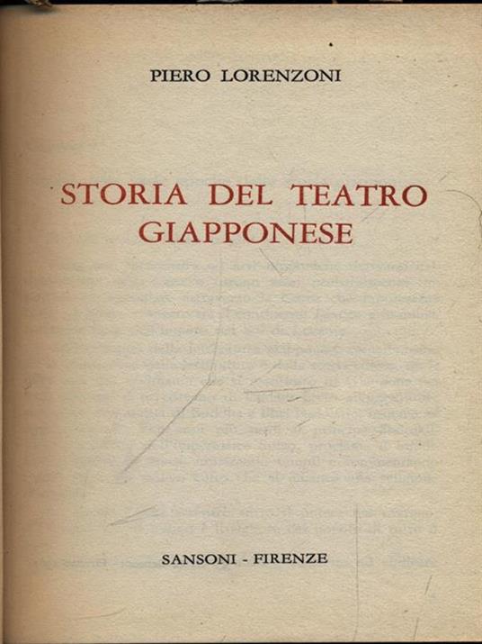 Storia del teatro giapponese - Piero Lorenzoni - 4