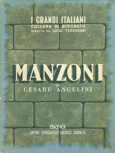 Manzoni - Cesare Angelini - copertina