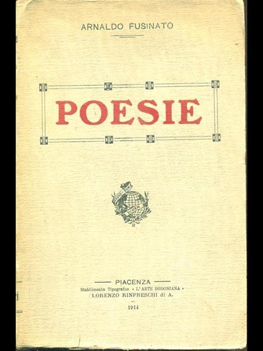 Poesie - Arnaldo Fusinato - copertina